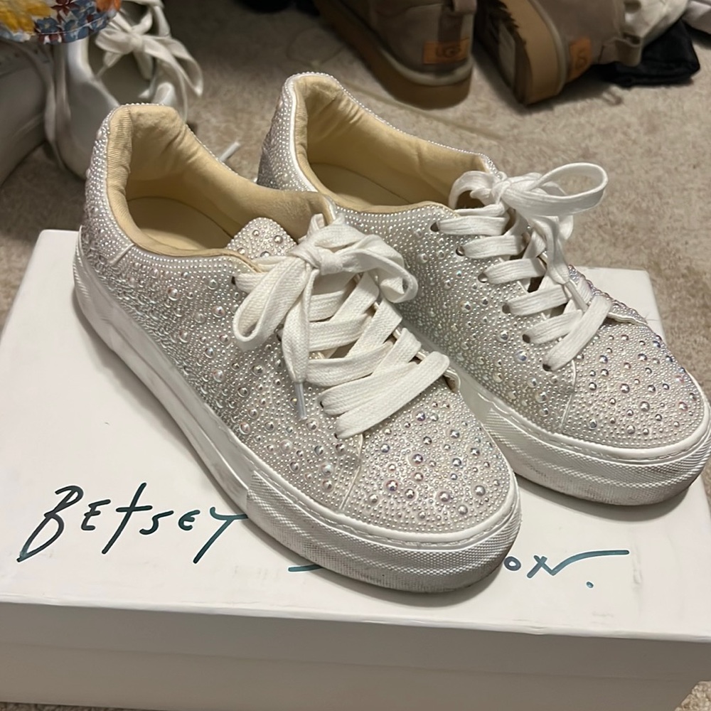 Betsey Johnson Pearl Sneakers - no box